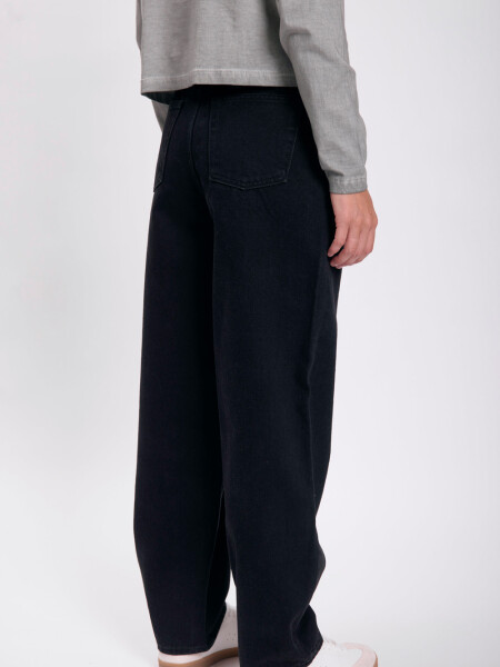 Pantalon jean recto Negro