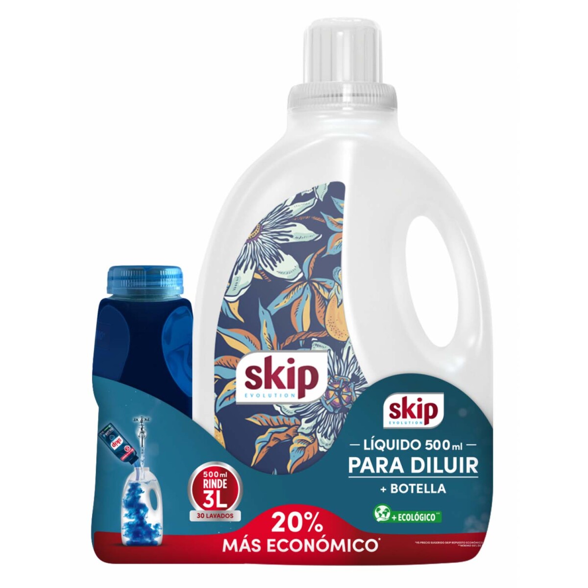 Skip detergente liquido Para Diluir +Botella 