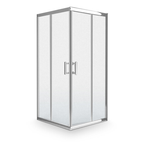 Mampara De Ducha Cuadrada Con Vidrio Arenado 90X90X200Cm (No Incluye Plato De Ducha) 000