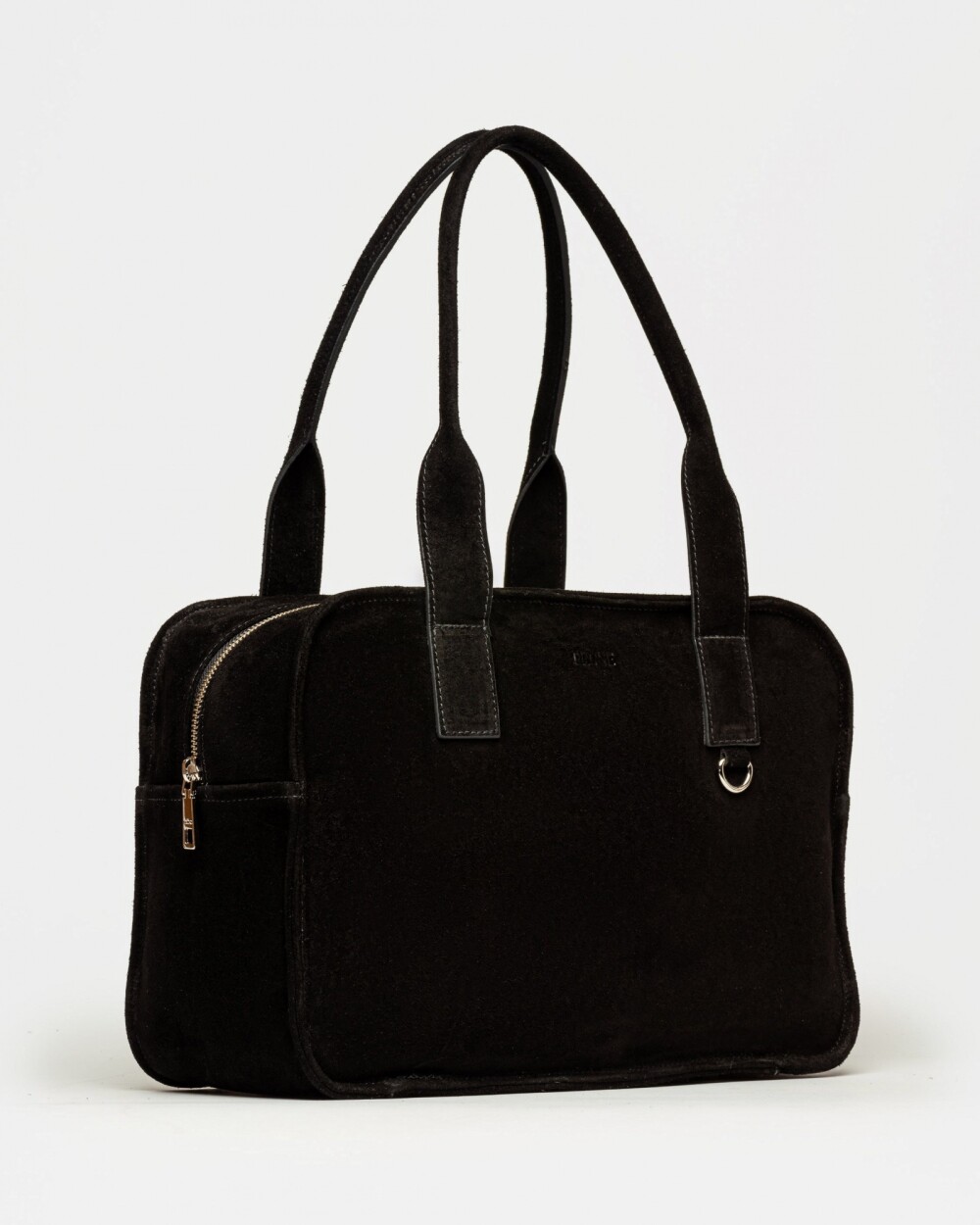 Bolso Capri en cuero gamuza Negro