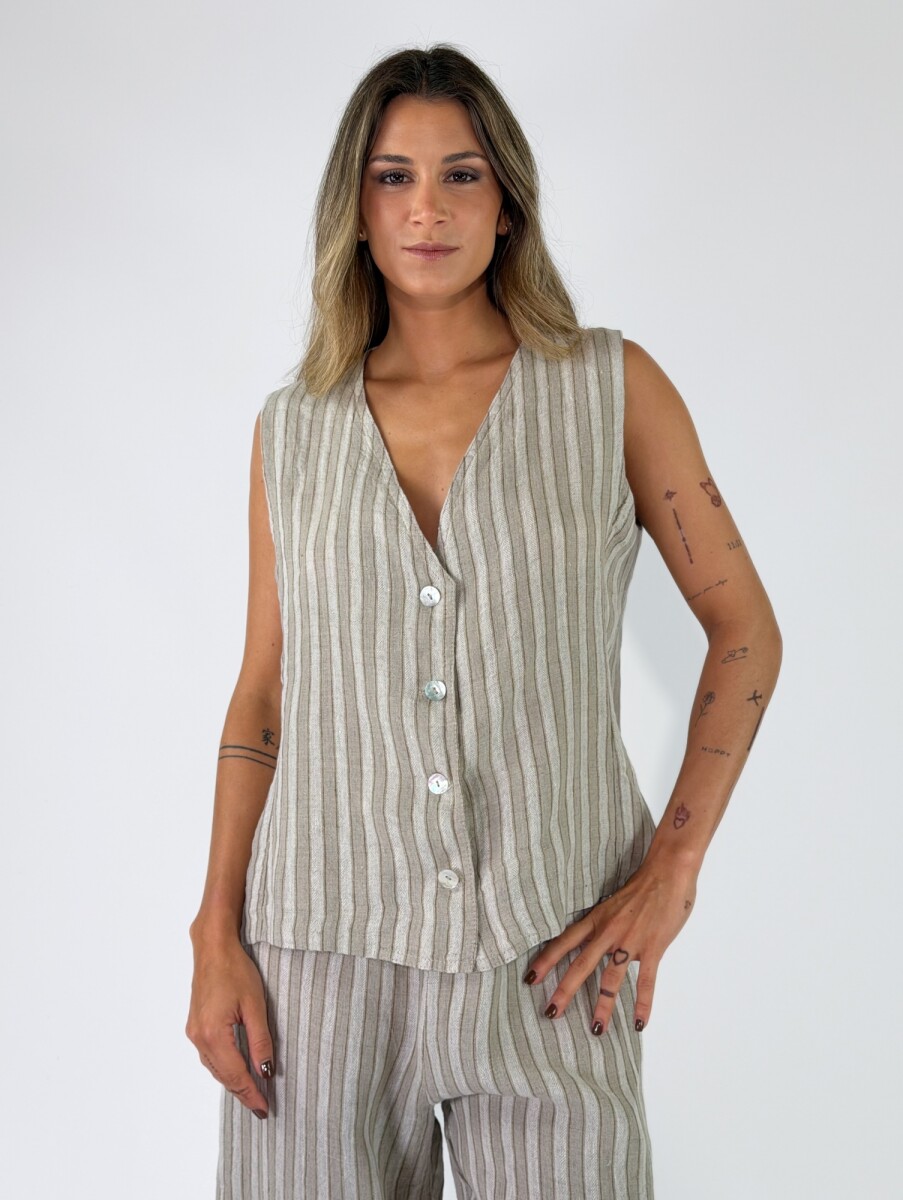 CHALECO TOBAGO - BEIGE 