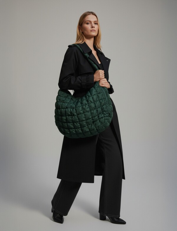 Bolso Capitoneado VERDE OSCURO