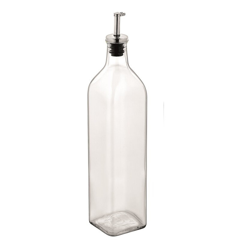 Aceitera de Vidrio 750 ml con Tapa Dosificadora de Metal – Voca Renga ACEITERA VIDRIO 750CC C/TAPA METAL VOCA RENGA
