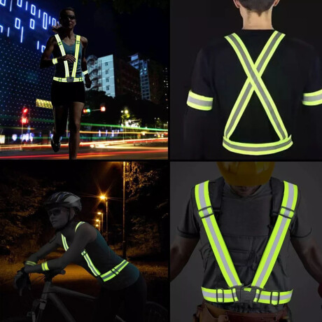 Banda Chaleco con Cinta Reflectiva Elastizada y Ajustable Amarillo
