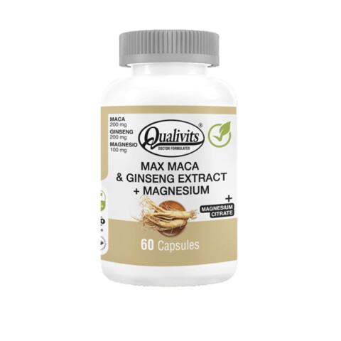 Qualivits Max Maca & Ginseng + Magnesio x60 cápsulas