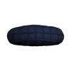 Almohadón Ovalado Grande - 100% Cuero 76x35 cm Azul