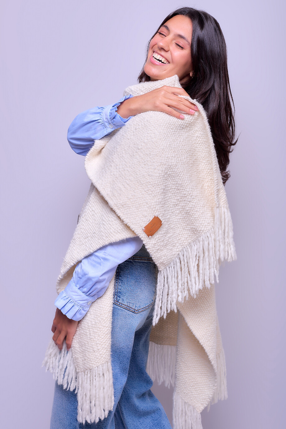 Ruana Merino en Telar Ruana Merino en Telar