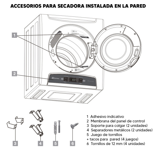 Secadora Electrolux Edej07d5jsyw-cu 7 Kg SECARROPA ELECTROLUX 7K EDEJ07D5JSYW-CU