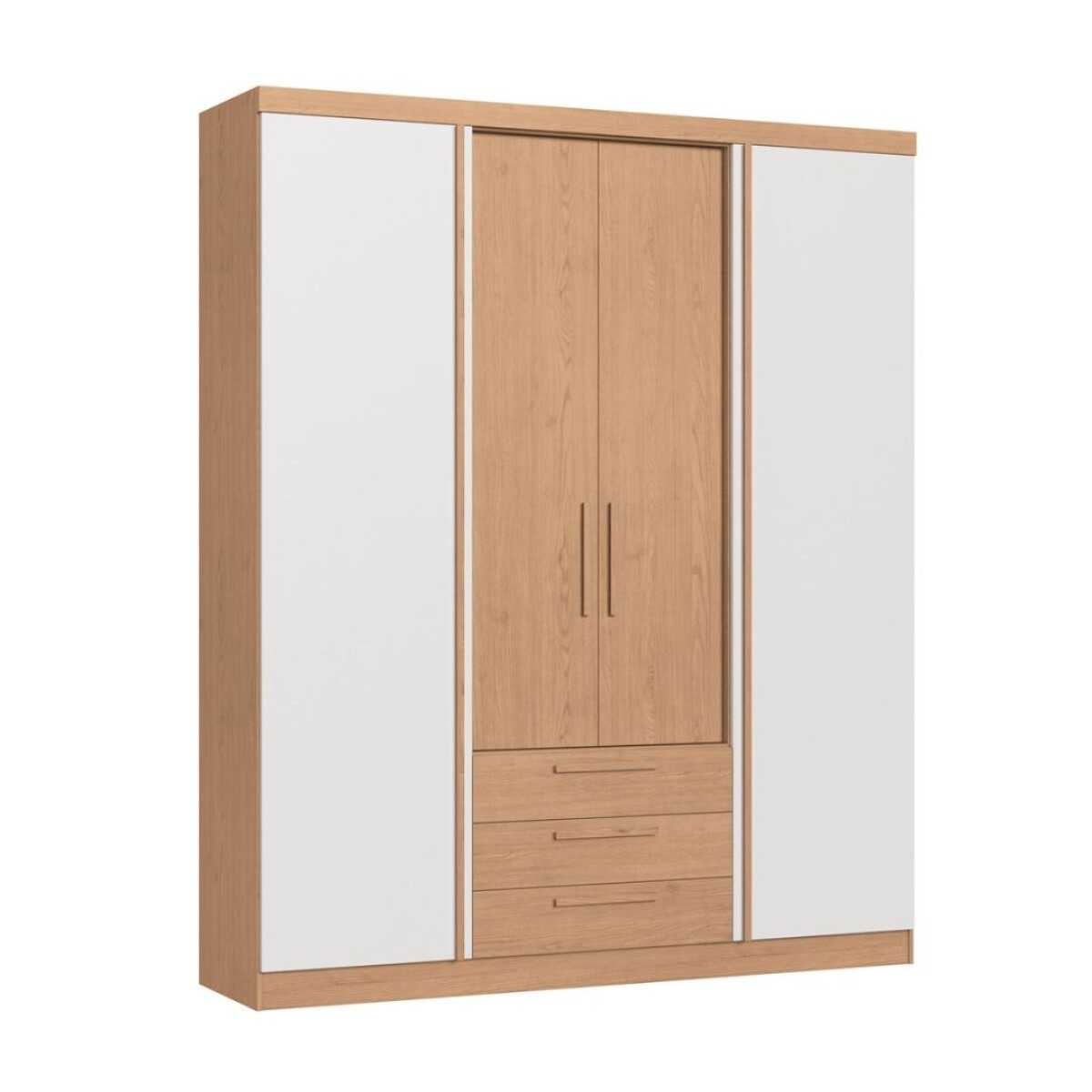 Ropero Placard Bravo New 4 Puertas 3 Cajones Angelin/Blanco 