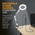 Lampara Aro Luz Led Lupa Aumento 2 En 1 Escritorio Y Morsa Color Variante Blanco