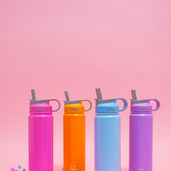 Botella acero 900ml celeste