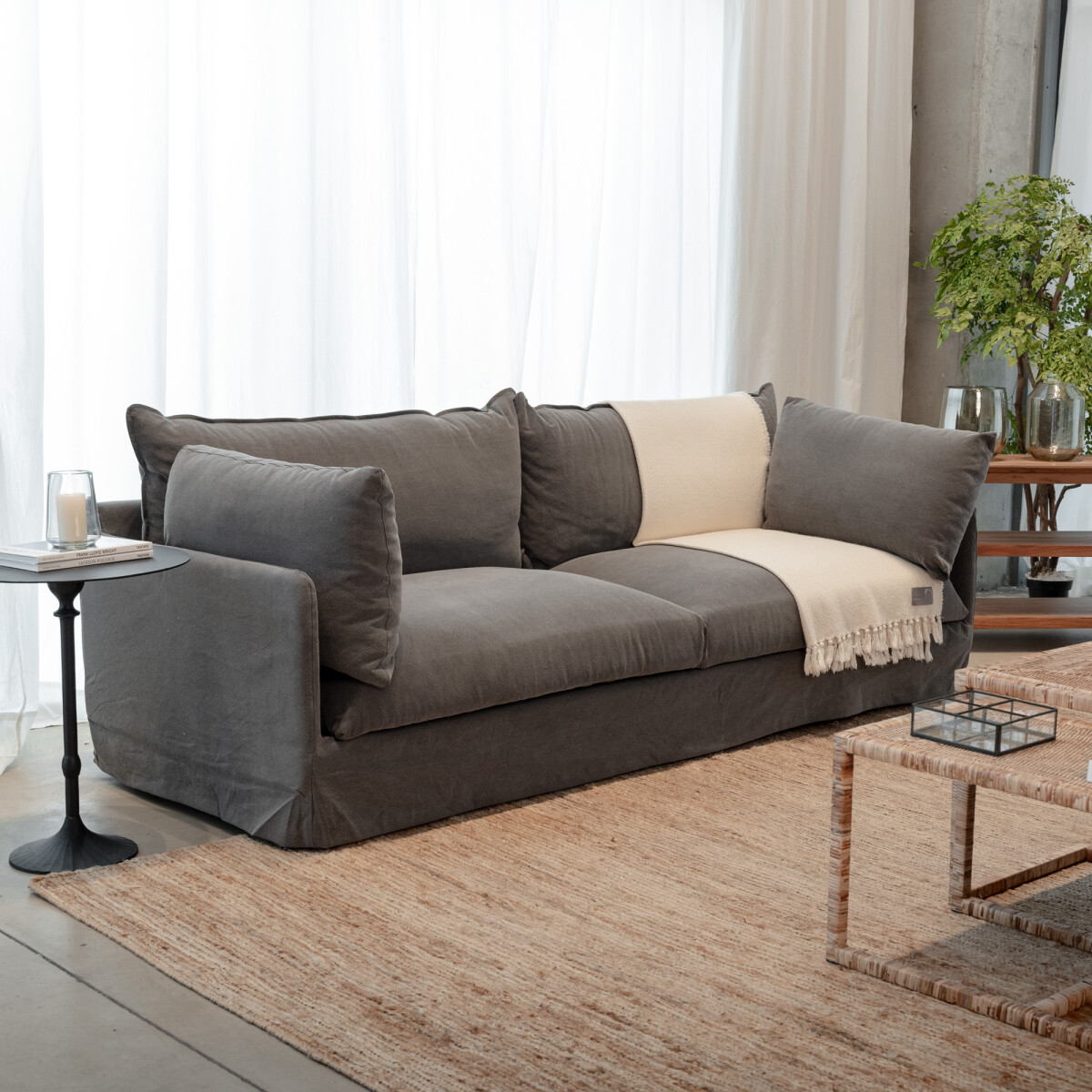 sofa jade gris, 2.30 m 