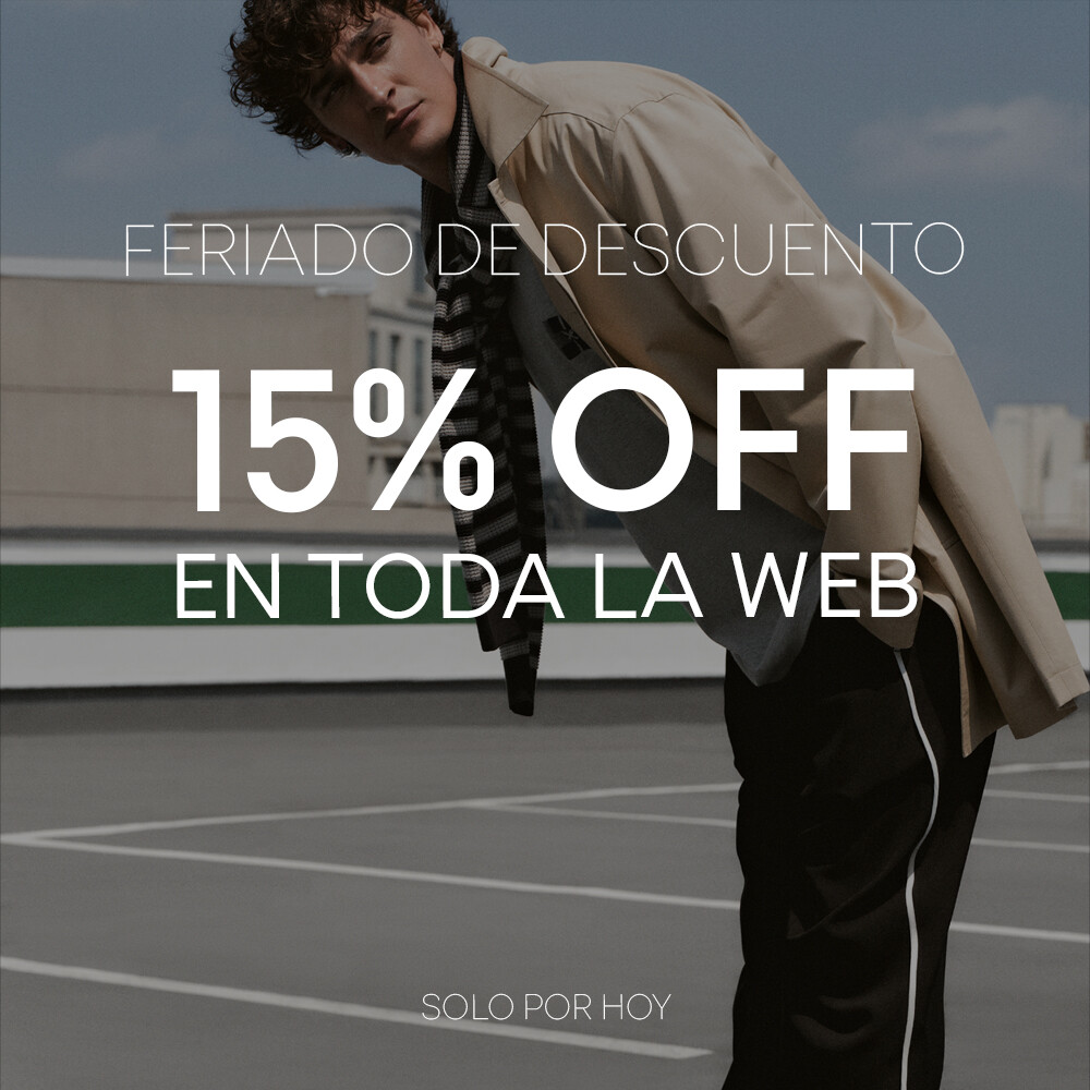 15% OFF - FERIADO DE DESCUENTO