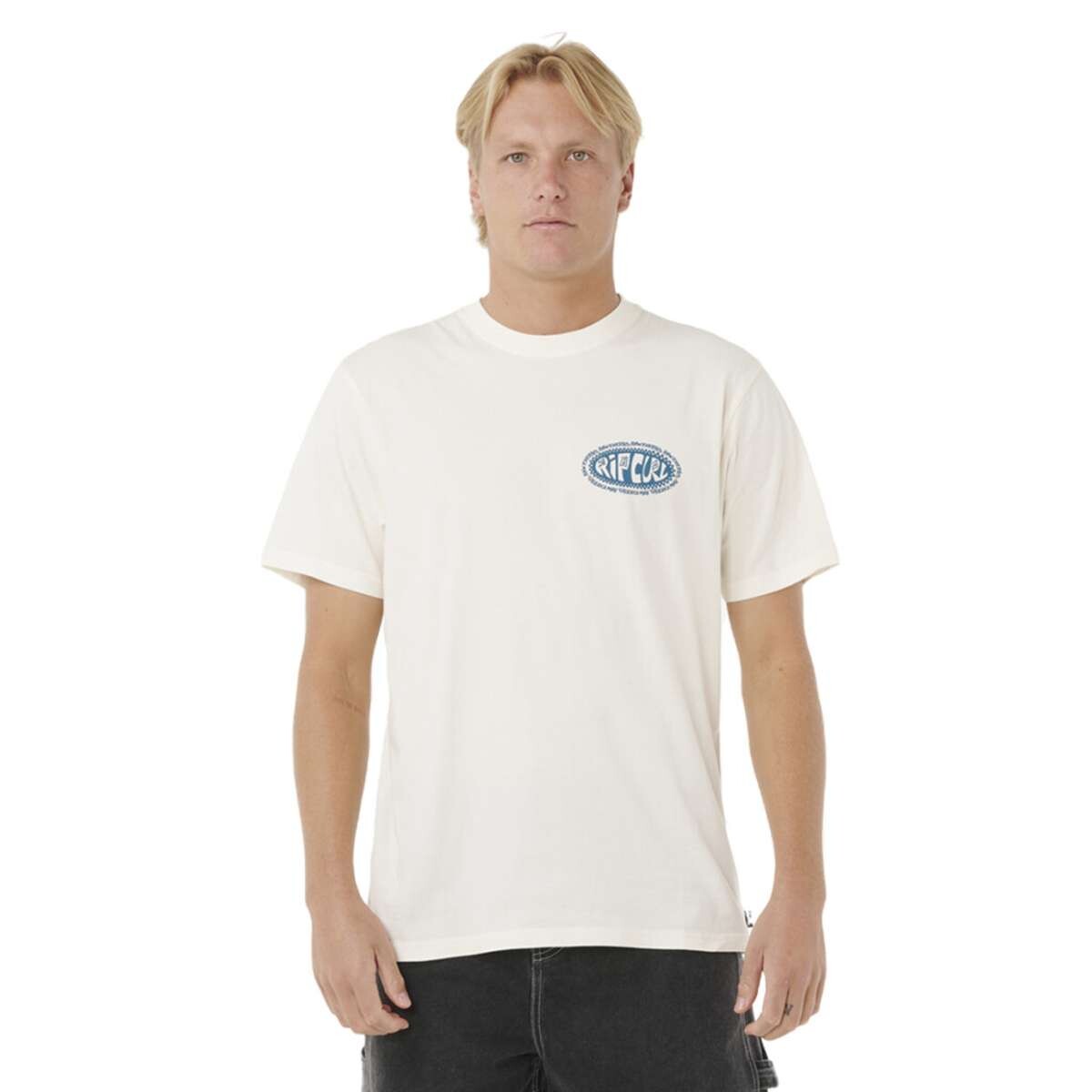 Remera Rip Curl Raw Energy De Oval Tee - Blanco 