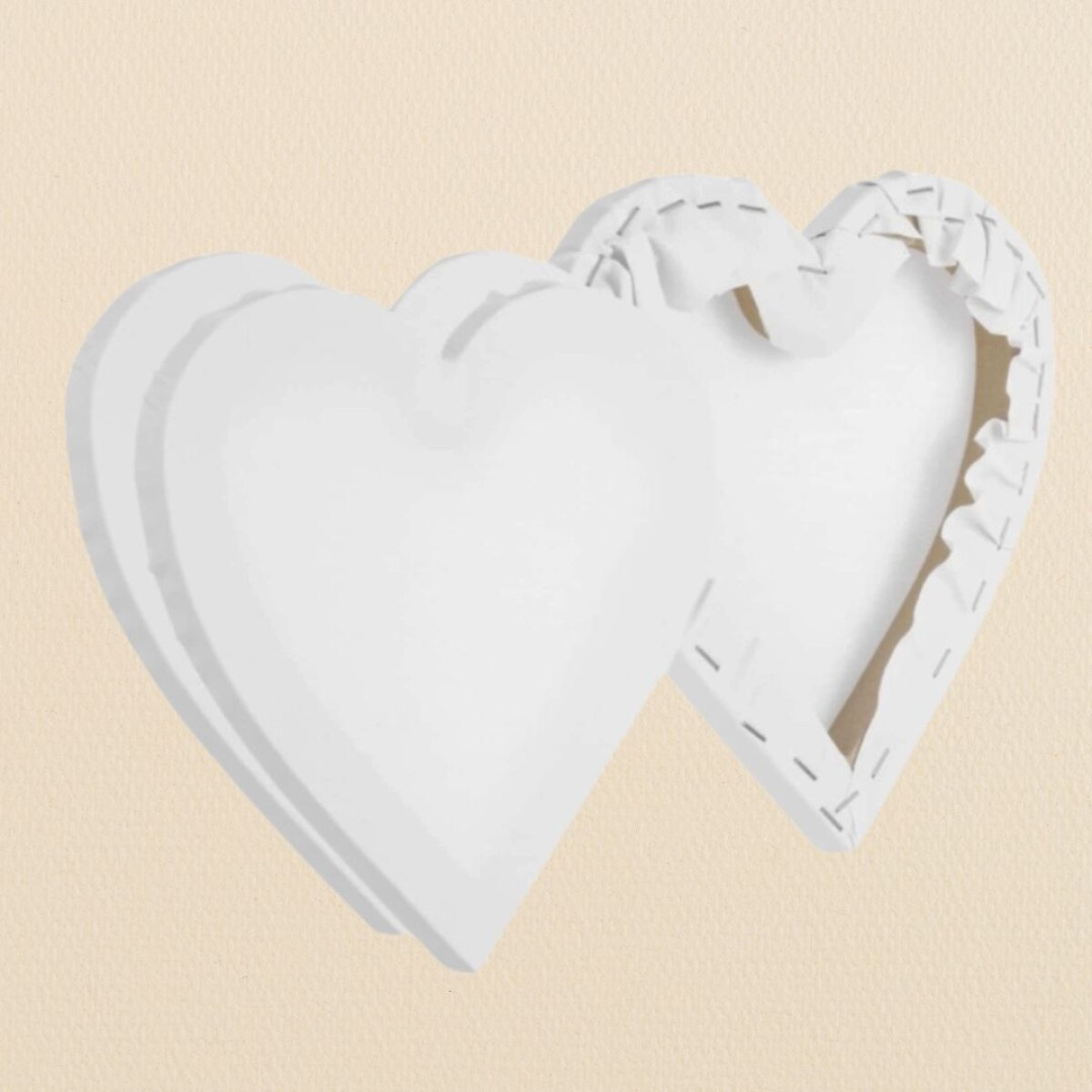 Bastidor con Lienzo para Pintar en Forma de Corazón 25 cm – Ideal para Enamorados - N/a 