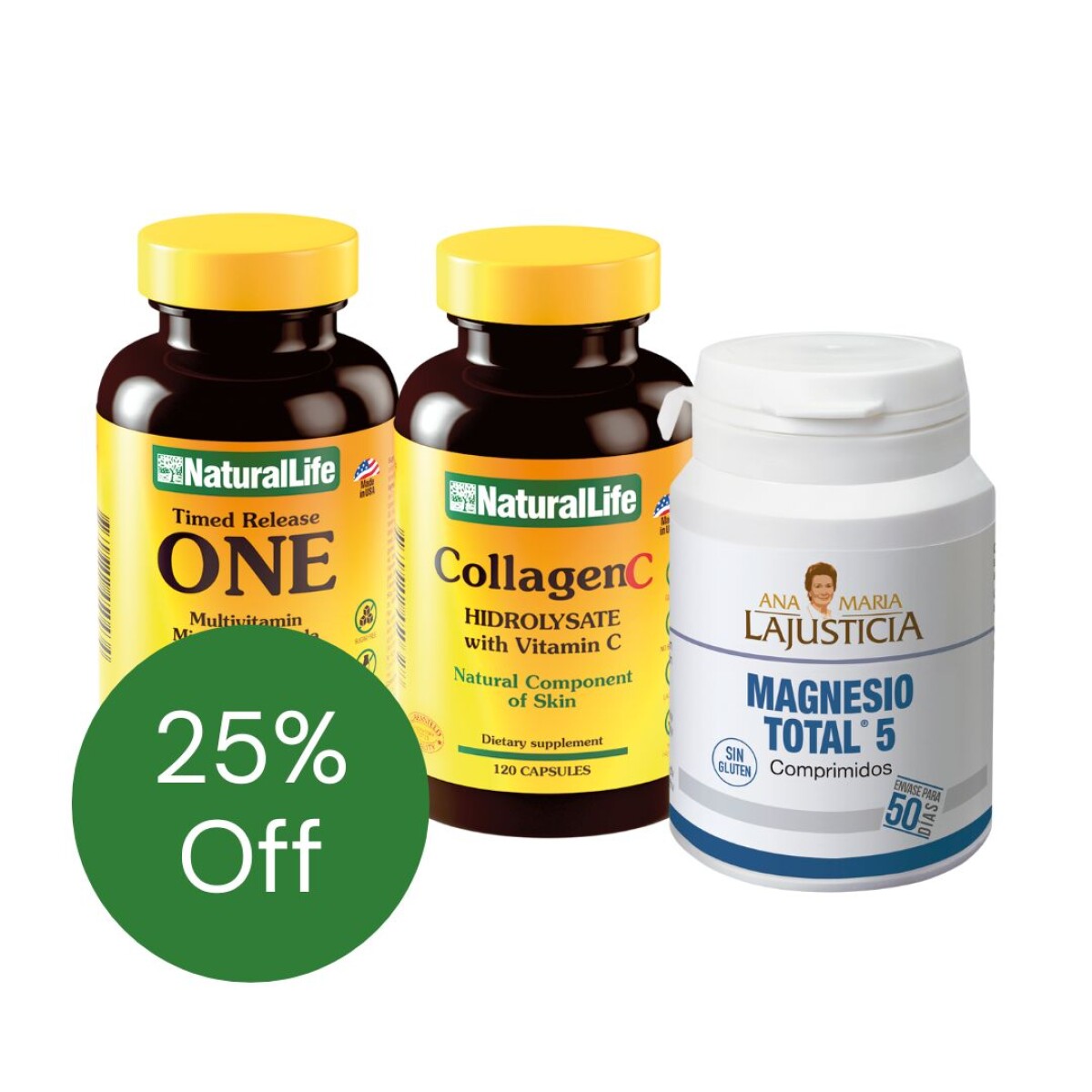 Pack bienestar integral - One + Collagen C + Magnesio Total 5 