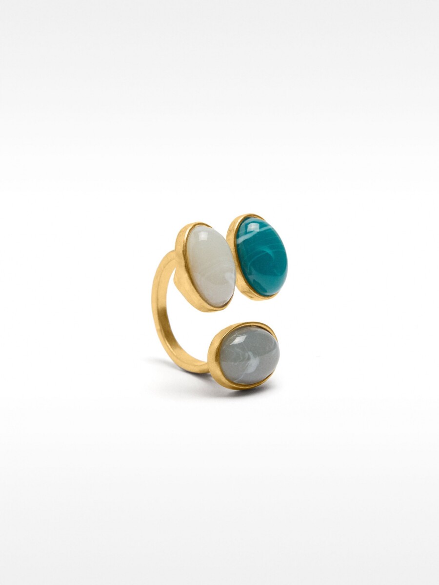 Anillo Efecto Piedra multicolor