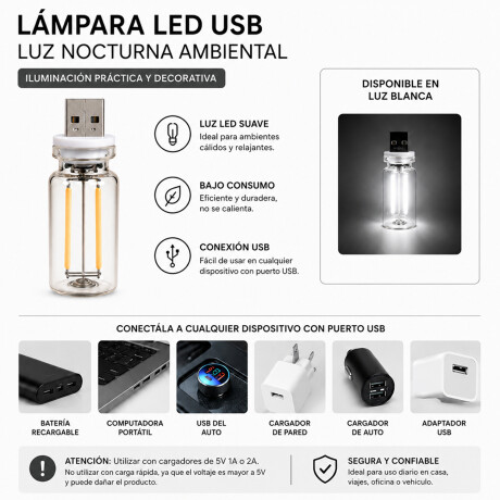 Lámpara veladora USB Sc