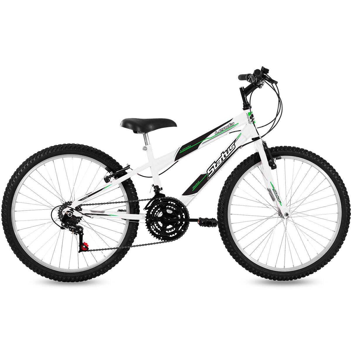 Bicicleta Montaña Status Rod 24 Cambios 18 Vel Niña - Blanco 
