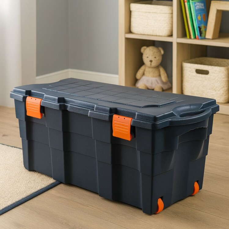 CAJA BAUL ORGANIZADOR WENCO 100 LITROS AZUL CAJA BAUL ORGANIZADOR WENCO 100 LITROS AZUL