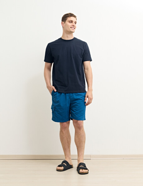 450402 SHORT HARRINGTON LABEL Azul Piedra