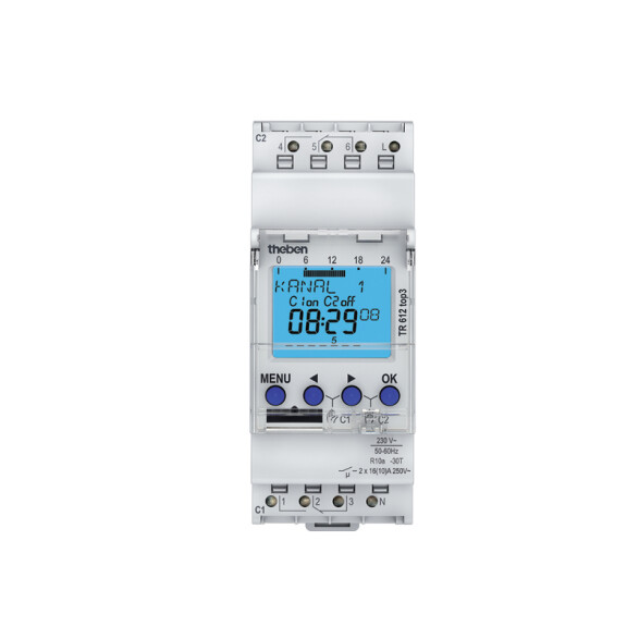 Temporizador digital programable 2 canales TR612 THE010