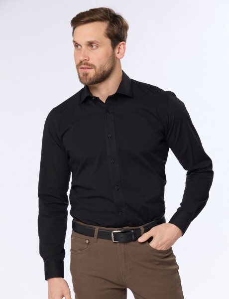 CAMISA ENTALLADA Negro