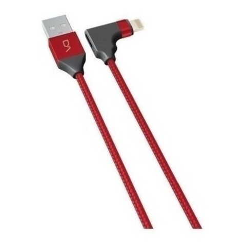 Cable De Datos Usb 2 En 1 iPhone Lightning Marvo Celular Color Variante Rojo