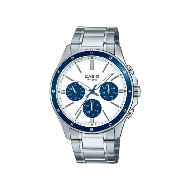 Reloj Casio Plateado para Hombre de Cuarzo y Malla de Acero Inoxidable Reloj Casio Plateado para Hombre de Cuarzo y Malla de Acero Inoxidable