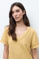 Vestido lino con vainillas maiz