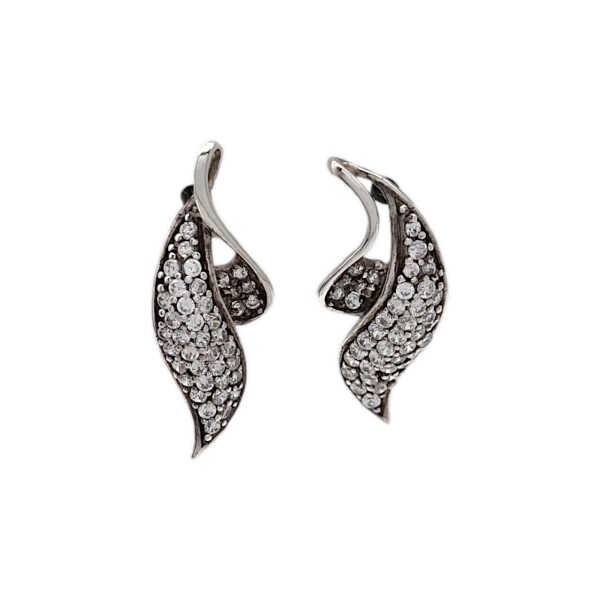 Caravanas Vintage con Piedra-Plata 925-Piedra Zirconia-CA3012 Conpiedra
