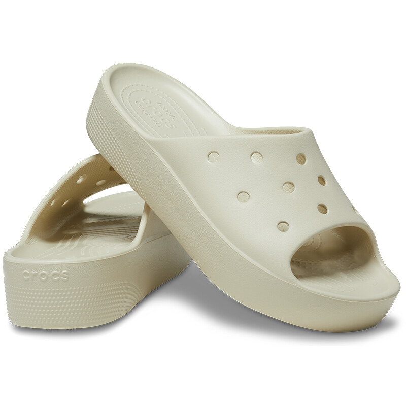 Sandalias Classic Platform Slide Beige