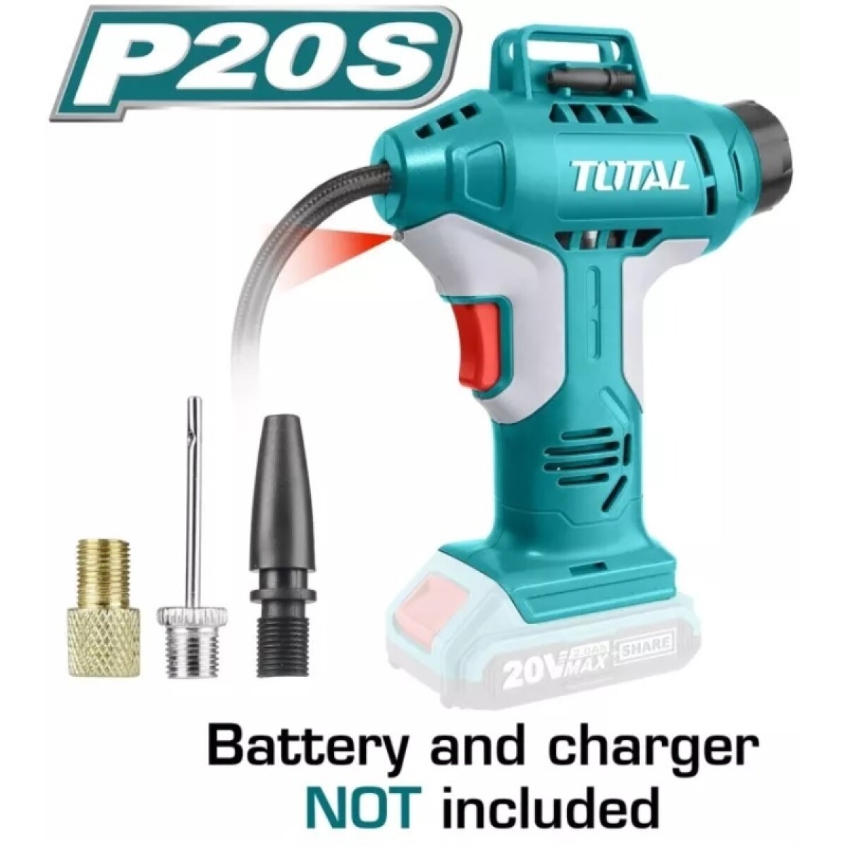 Compresor De Aire Inalambrico 20v 150 Psi Total/ingco 
