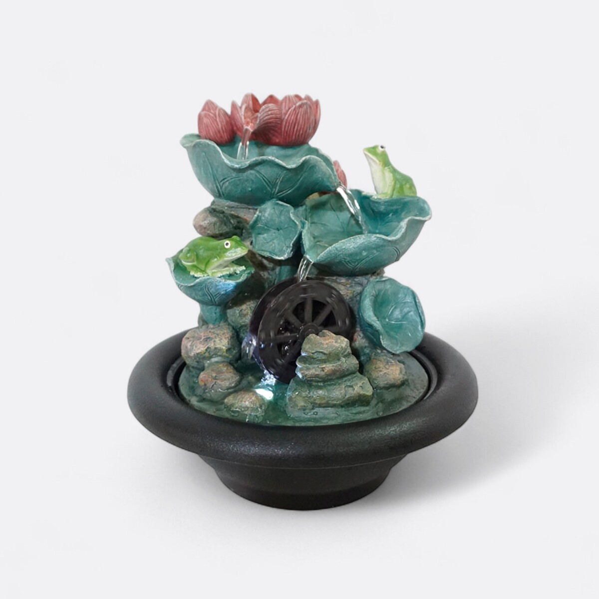 Fuente De Agua Flor De Loto Con Rueda 