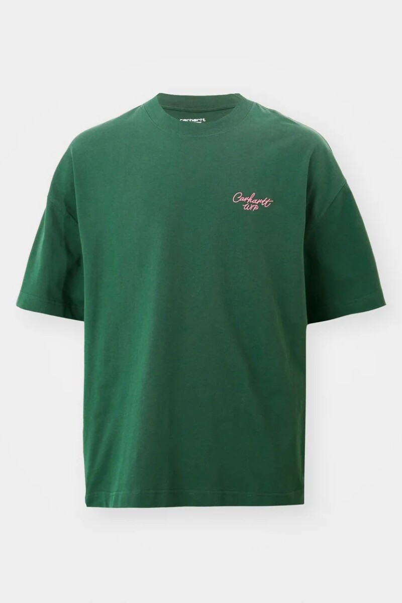 S/S SIGNATURE SCRIPT T-SHIRT Verde