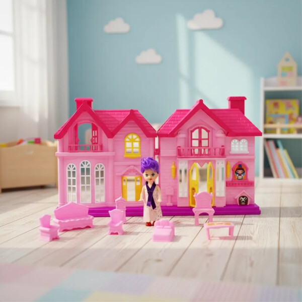 Casa Para Muñecas, Con Muñecos Y Muebles Casa Para Muñecas, Con Muñecos Y Muebles