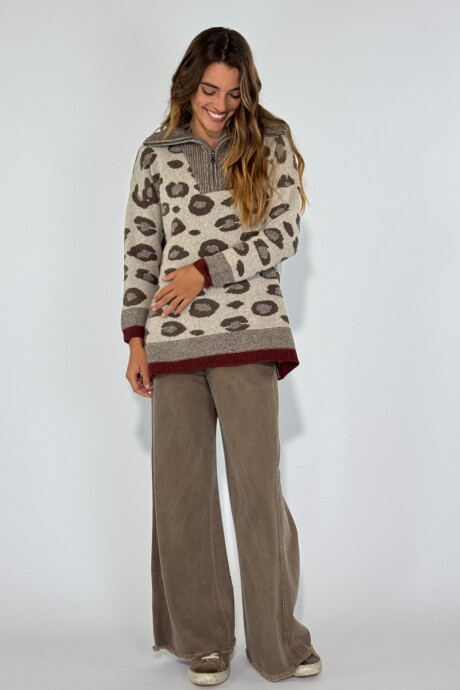 SWEATER HANK Marron