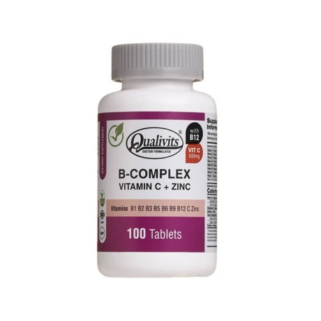 B-Complex + Vitamina C y Zinc 100caps Qualivits B-Complex + Vitamina C y Zinc 100caps Qualivits