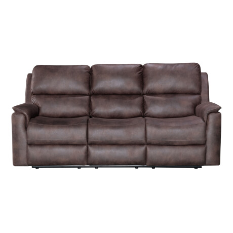 RECLINER MANUAL 3 CUERPOS TELA MARRON LAGOS CHOC.