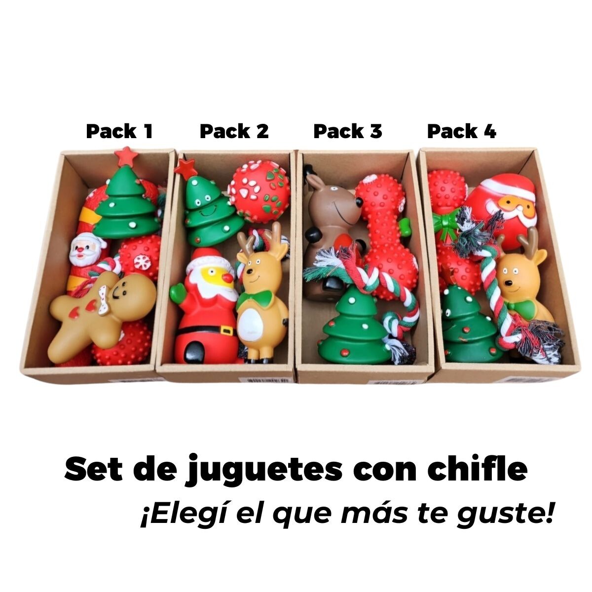 SET PACK DE JUGUETES MORDIBLES CON CHIFLE ANTI ANSIEDAD 