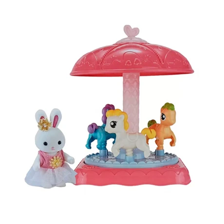 Playset Bay Dreamy Familia Conejos Carrousel de Caballos 001