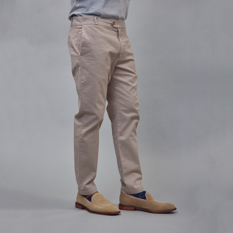 Pantalón de gabardina sport Beige claro