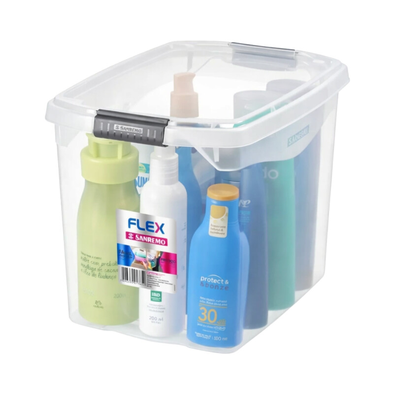 Set x2 Caja organizadora 11 lts TRANSPARENTE