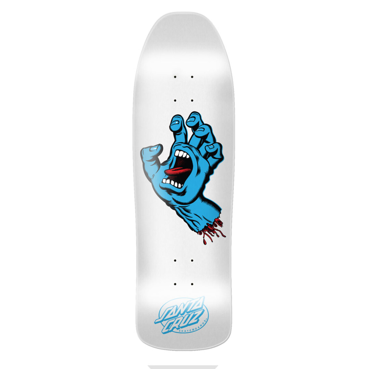 Deck Old School Santa Cruz Screaming Hand - White 9.35" (Sólo Tabla · Lija Incluída) 