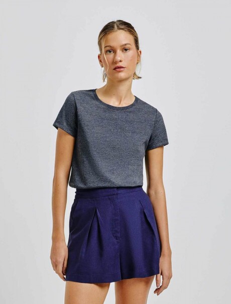CAMISETA BÁSICA MANGA CORTA GRIS OSCURO