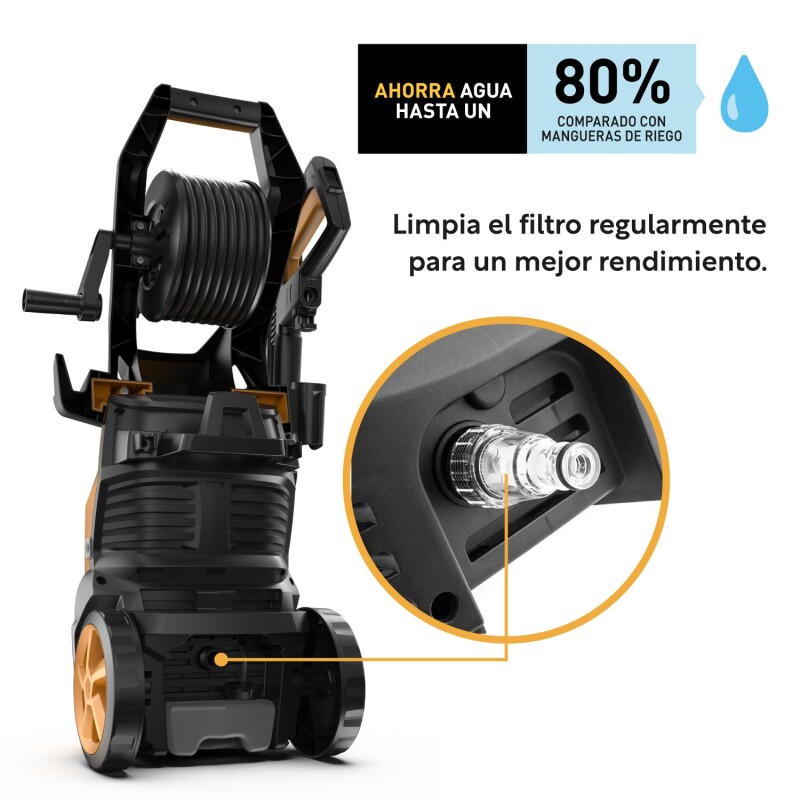 Hidrolavadora Kingsman Alta Presión 152 bar + Accesorios 1800w Hidrolavadora Kingsman Alta Presión 152 bar + Accesorios 1800w