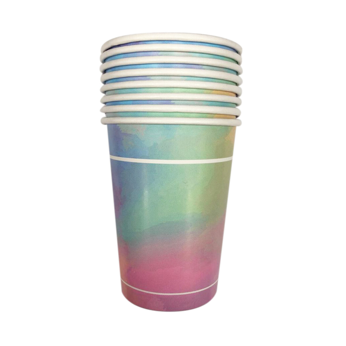 Vaso Cotillón Pack x8 Colores Pastel - MULTICOLOR 