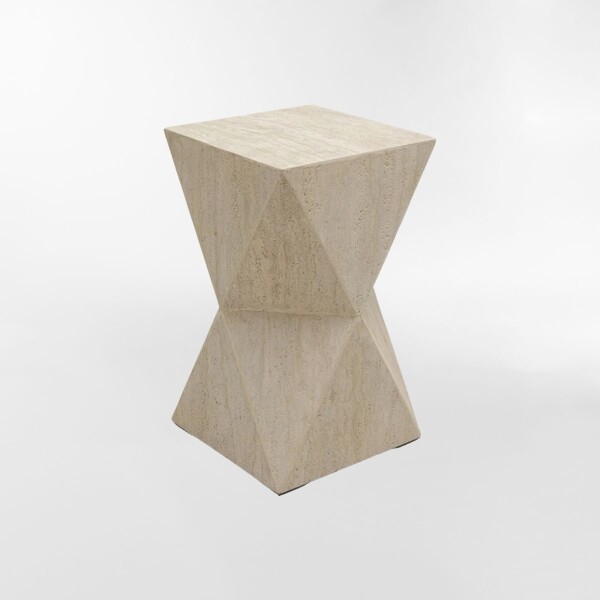 MESA AUXILIAR TRAVERTINO Beige - -