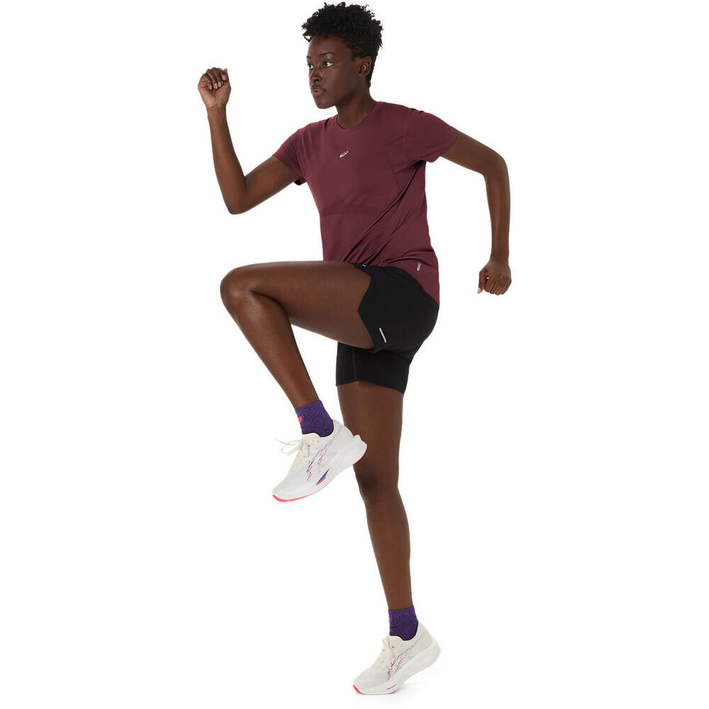 Polo Running Road Seamless Ss Top Mujer Rubble Red/dark Currant