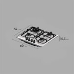 Anafe 4 Hornallas Inox Acero inoxidable